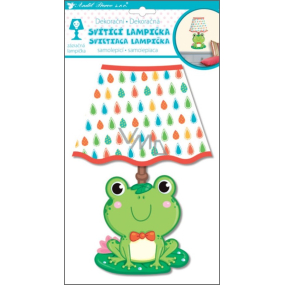 Lampička na stenu samolepiaca svietiaca LED žabka 27 cm