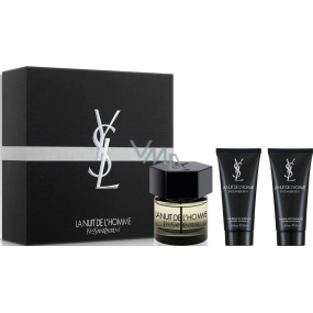 Yves Saint Laurent La Nuit de L Homme toaletná voda 60 ml + sprchový gél 50 ml + balzam po holení 50 ml, darčeková sada