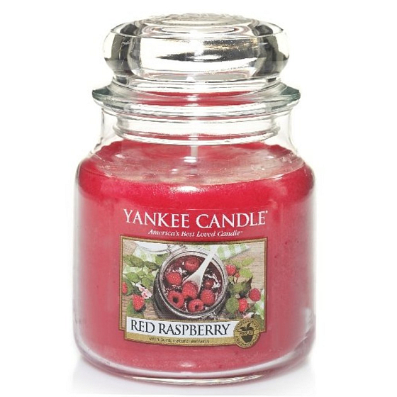 Yankee Candle Red Raspberry - Červená malina vonná sviečka Classic strednej sklo 411 g