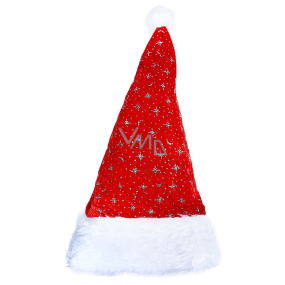 Mikuláš / Santa vianočné čiapky strieborné hviezdy