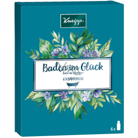 Kneipp Baden im Gluck Oleje do kúpeľa Dokonalý odpočinok 20 ml + Hlboké uvoľnenie 20 ml + Mandľové kvety 20 ml + Tajomstvo krásy 20 ml + Antistres 20 ml + Staré dobré časy 20 ml, kozmetická sada