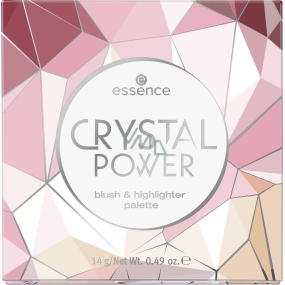 Essence Crystal Power Blush & Highlighter Palette paletka 14 g