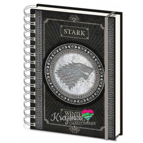 Epee Merch Hra o Tróny Game of Thrones - Stark Blok A5 21 x 15 cm krúžkový linajkový