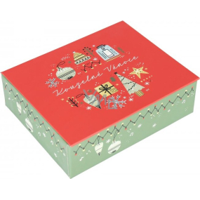 Albi Hracie krabička na peniaze Vianočné symboly 11 x 9 x 3,5 cm