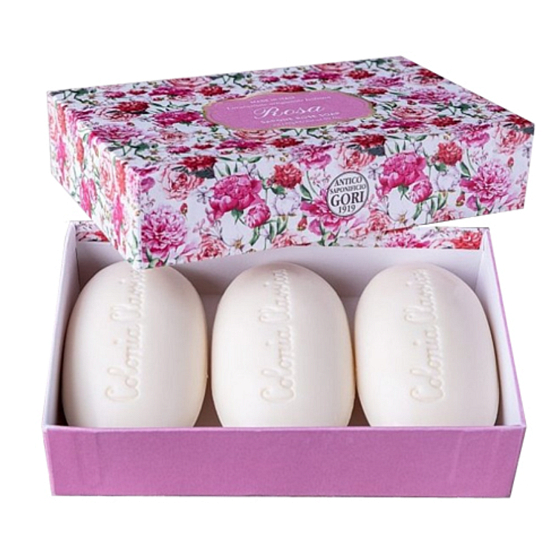 Antico Saponificio Gori Rosa ručne vyrobené talianske mydlo 3 x 180 g
