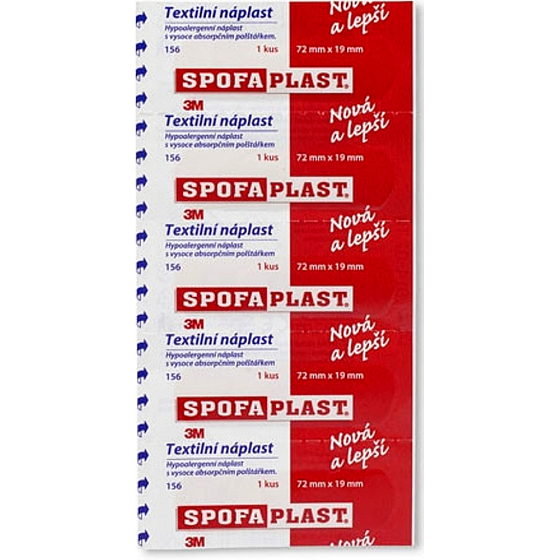 3M Spofaplast 156 textilná náplasť 72 mm x 19 mm 5 kusov