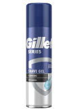 Gillette Series Čistiaci gél na holenie s dreveným uhlím pre mužov 200 ml