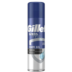 Gillette Series Čistiaci gél na holenie s dreveným uhlím pre mužov 200 ml