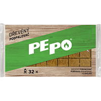 PE-PO drevený podpaľovač 32 podpaľov