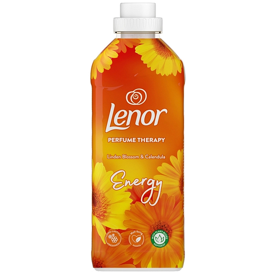 Lenor Parfum Therapy Lipový kvet a nechtík, vôňa jantáru, dreva, lipového kvetu a nechtíka zmäkčovač tkanín 37 dávok 925 ml