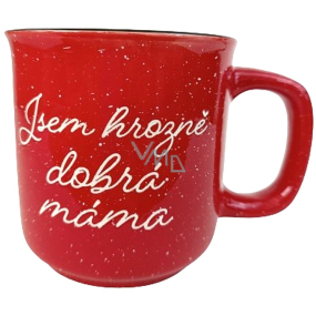 Albi Červený kameninový hrnček Som veľmi dobrá mama 400 ml