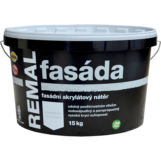 REMAL Fasáda akrylátová fasádna farba biela 15 kg