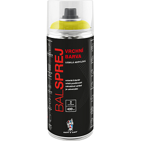 BALSPREJ vrchná univerzálna akrylová farba v spreji, RAL 1016 žltá sírová, 400 ml BALSPREJ vrchná univerzálna akrylová farba v spreji, RAL 1016 žltá sírová, 400 ml