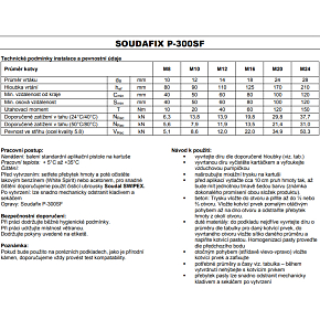 Soudal Soudafix P-300 SF chemická kotva, 300 ml