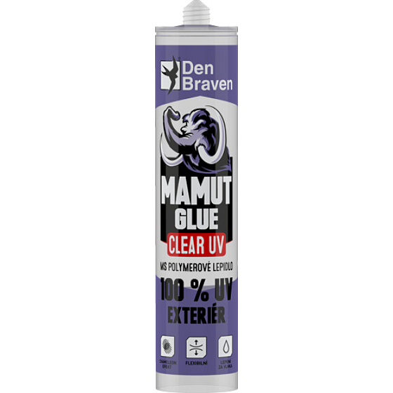 Den Braven Mamut Glue Clear 100 % UV Exteriér transparentné lepidlo, 290 ml