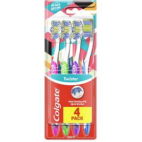 Colgate Twister design zubný kartáčik 4-pack