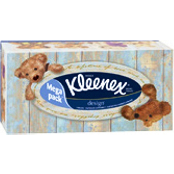 Kleenex Design Box papierové vreckovky 2 vrstvové v krabičke 130 kusov