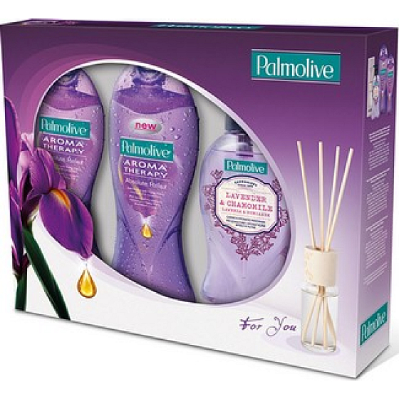Palmolive Aroma Therapy Absolute Relax sprchový gél + pena + mydlo + darček, kozmetická sada