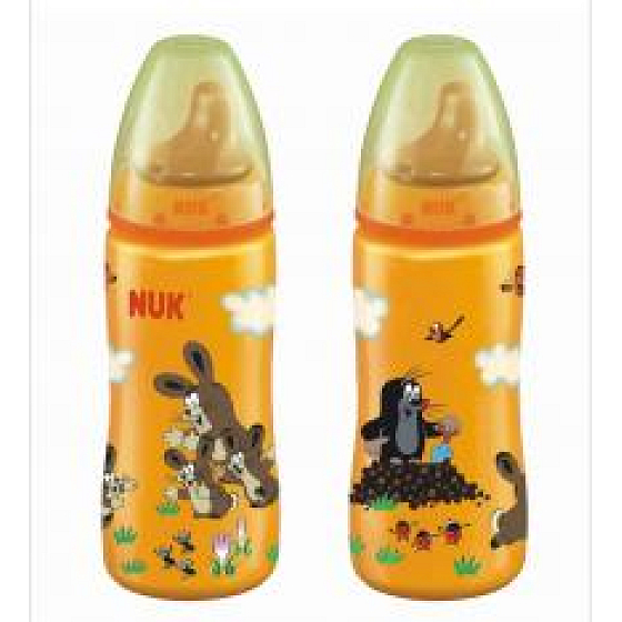 Nuk Krtko Active Cup fľaša plastová latexové náustok od 6 mesiacov 300 ml
