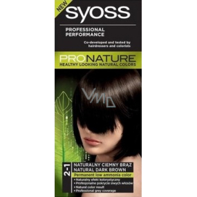 Syoss Pronature dlhotrvajúca farba na vlasy 2-1 prirodzene tmavo hnedý