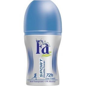 Fa Sport Double Power Cool Fresh guličkový dezodorant roll-on pre ženy 50 ml