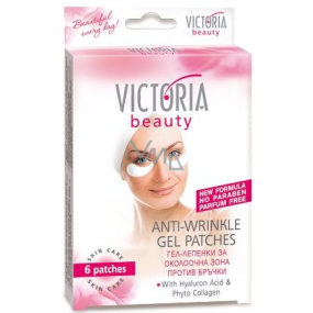 Victoria Beauty Anti-Wrinkle gélové náplasti na vyhladenie vrások pod očami 6 kusov