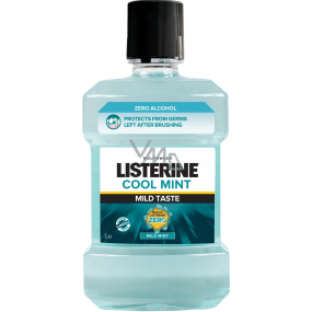 Listerine Cool Mint Mild Taste ústna voda s esenciálnymi olejmi bez alkoholu 1 l