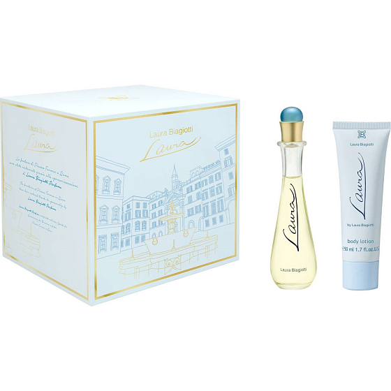 Laura Biagiotti Laura toaletná voda pre ženy 25 ml + telové mlieko 50 ml, darčeková sada