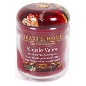 Heart & Home Čaro Vianoc Sójová vonná sviečka strednej horí až 30 hodín 110 g