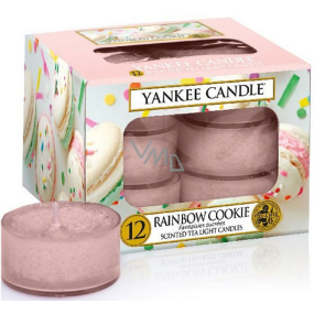 Yankee Candle Rainbow Cookie - Dúhové makrónky vonná čajová sviečka 12 x 9,8 g