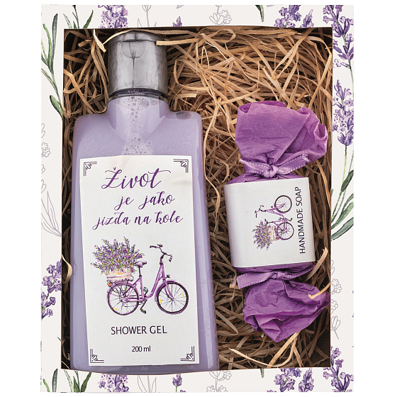 Bohemia Gifts Jazda na bicykli sprchový gél 200 ml + mydlo 30 g, kozmetická sada