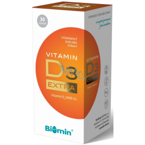 Biomin Vitamín D3 Extra napomáha lepšiemu vstrebávaniu a využitie vápnika 500 IU 30 kapslí