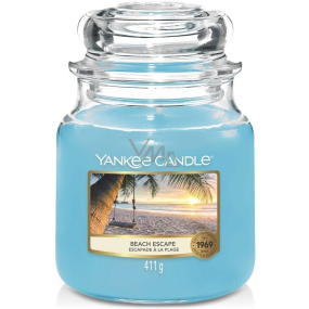 Yankee Candle Beach Escape - Únik na pláž vonná sviečka Classic stredné sklo 411 g