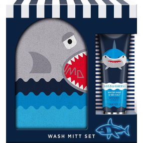 Baylis & Harding Kids Shark Washing Gel 130 ml + umývacie rukavice, kozmetická sada pre deti