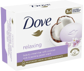 Dove Relaxačné krémové toaletné mydlo s kokosovým mliekom a okvetnými lístkami jazmínu 90 g
