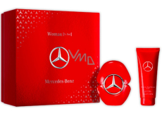 Mercedes-Benz Woman In Red parfumovaná voda 90 ml + telové mlieko 100 ml, darčeková súprava pre ženy