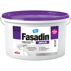 Het Fasadin fasádna farba s jemným zrnkom, biela, 15 + 3 kg