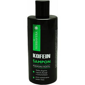 Herbavera kofeínový šampón na podporu rastu vlasov, 300 ml