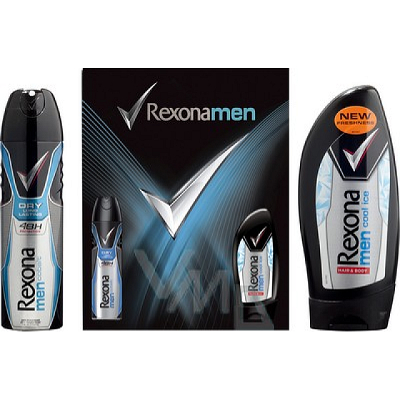 Rexona Men Cobalt dezodorant sprej Cobalt 150 ml + Cool Ice sprchový gél 250 ml, kozmetická sada