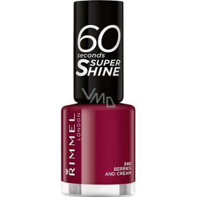 Rimmel London 60 sekund Super Shine Nail Polish lak na nechty 340 Berries And Cream 8 ml