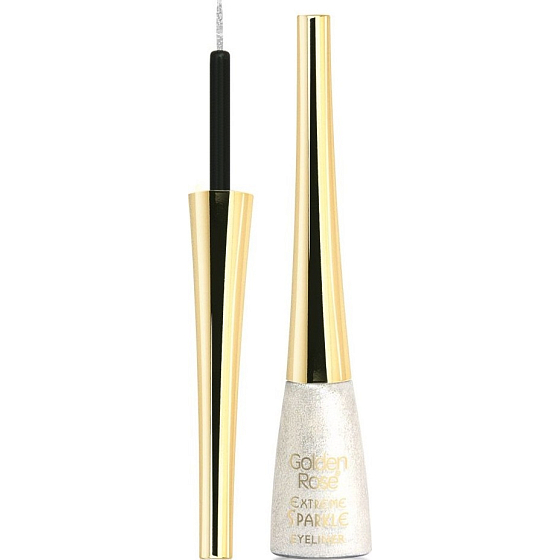 Golden Rose Extreme Sparkle Eyeliner očné linky 001 strieborné 5,5 ml