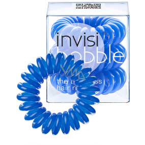 Invisibobble Navy Blue Sada Gumička do vlasov modrá špirálová 3 kusy