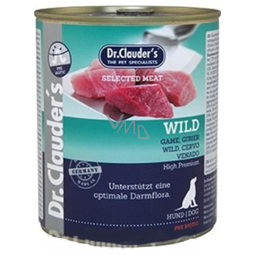 Dr. Clauders Wild Zverina kompletné krmivo 96% mäsa pre dospelých psov 800 g