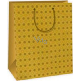 Ditipo Darčeková papierová taška 26,4 x 13,6 x 32,7 cm zlatá - kolieska AB