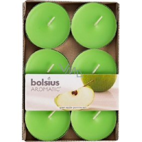 Bolsius Aromatic Maxi Green Apple - Zelené jablko vonné čajové sviečky 6 kusov, doba horenia 8 hodín
