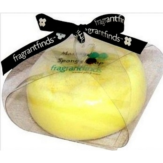 Fragrant Love You Glycerínové mydlo masážne s hubou naplnenou vôňou parfumu Dior J Adore vo farbe okrovo zafarbené 200 g