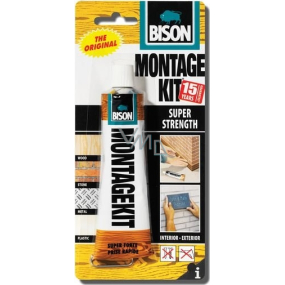 Bison Montagekit univerzálne neoprénové montážne lepidlo umožňujúce kontaktné lepenie super pevné 125 g