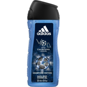 Adidas UEFA Champions League Champions Edition 2v1 sprchový gél a šampón pre mužov 250 ml