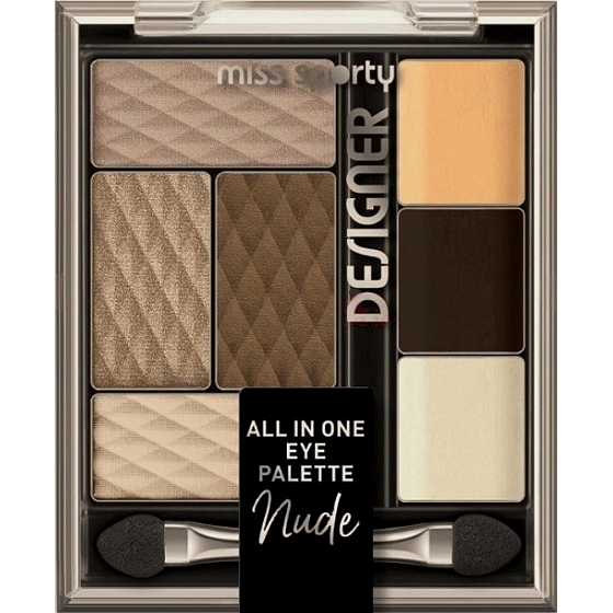 Miss Sporty Designer All in One paleta očných tieňov 100 Nude Designer 9,5 g