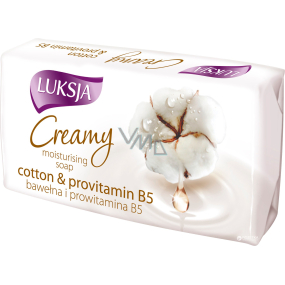 Luksja Creamy Cotton milk & provitamín B5 - Bavlnené mlieko a provitamín B5 toaletné mydlo 90 g